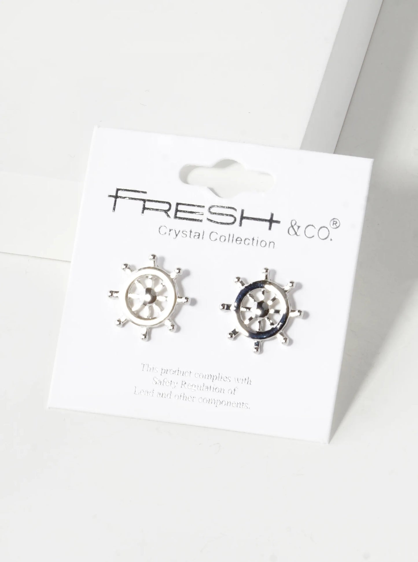 15mm Ships Wheel Stud Earrings