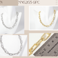 18K-Gold-Dipped Textured 19mm Chain Necklace