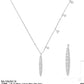 Minimalist Pave Marquise Bar Dangle Charm Necklace