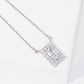 Bridesmaid Emerald Cut Cubic Zirconia Pendant Necklace