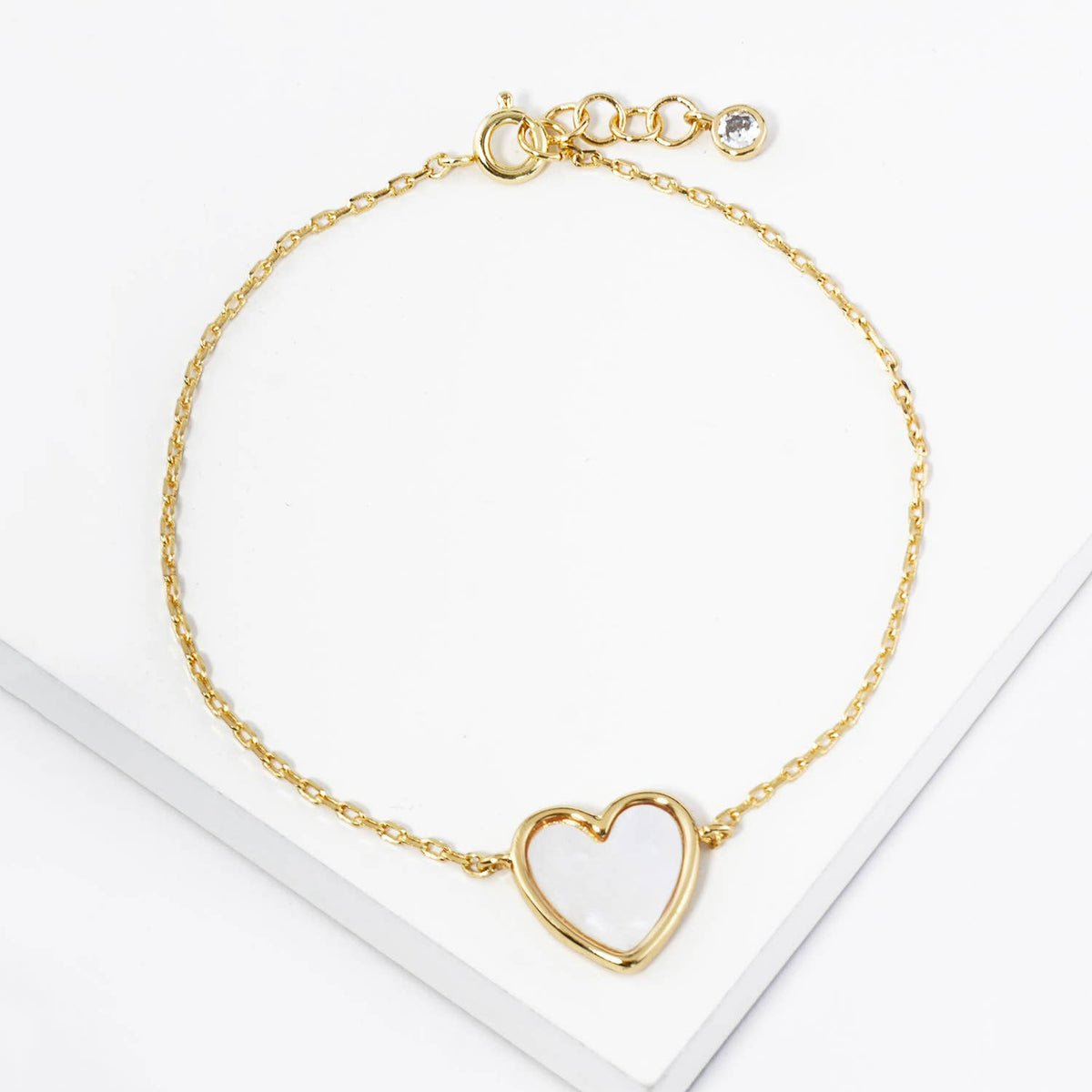 Minimalist Heart Charm Bracelet - Multi-Color Collection