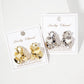 Polished Metal Organic-Shape Doorknocker Earrings