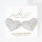 Gold Cubic Embedded Heart Shaped Stud Earrings