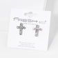 16mm Crystal Pave Cross Stud Earrings
