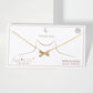 Bow Pendant with Square-Cubic-Zirconia Stones Necklace