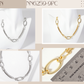 Three Oval-Shaped Accents 5mm Wheat-Chain Necklace