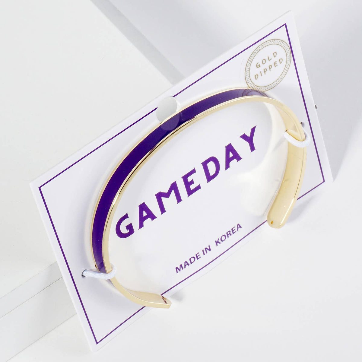 18K GOLD DIPPED ENAMEL COLOR GAME DAY CUFF BRACELET