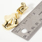 Handcrafted-Like Textured Design Organic Statement Earrings