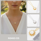 Dainty Pearl Sunflower Pendant Necklace