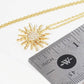 Gold Cubic Sunburst Necklace
