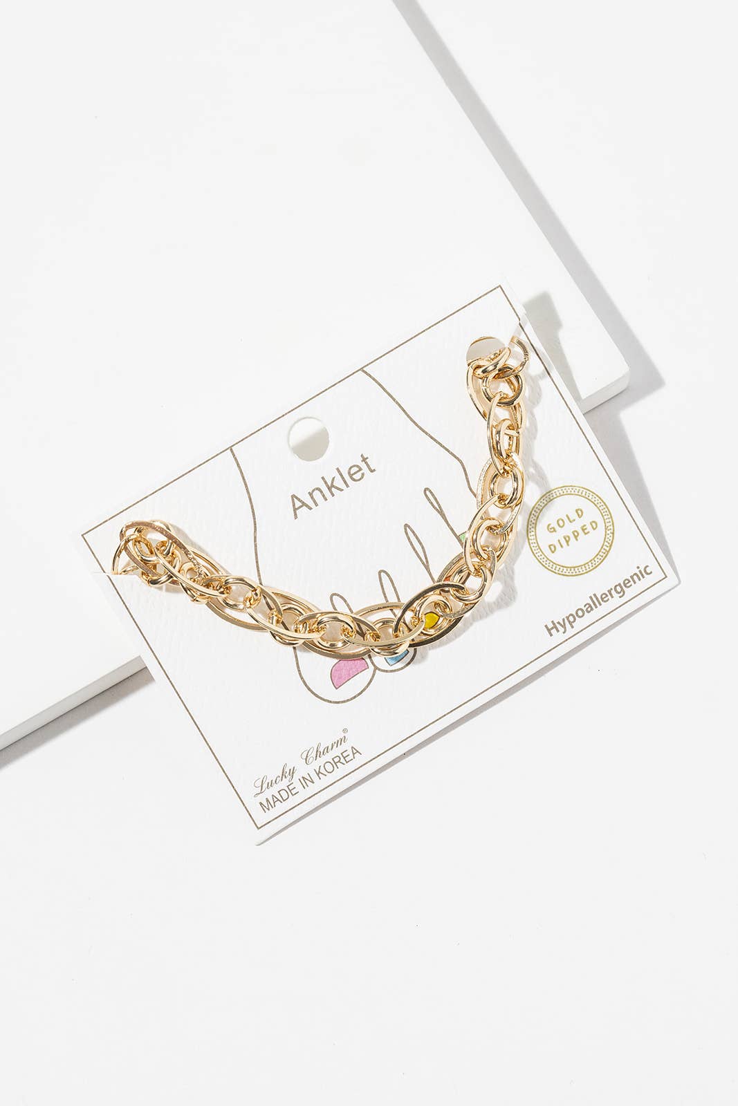 Chunky Layered Oval Link Anklet