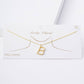 Gold Plated Pearl Initial Necklace