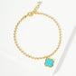 Minimalist Beaded Clover Charm Bracelet