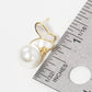 Gold Freshwater Pearl Butterfly Drop Earrings