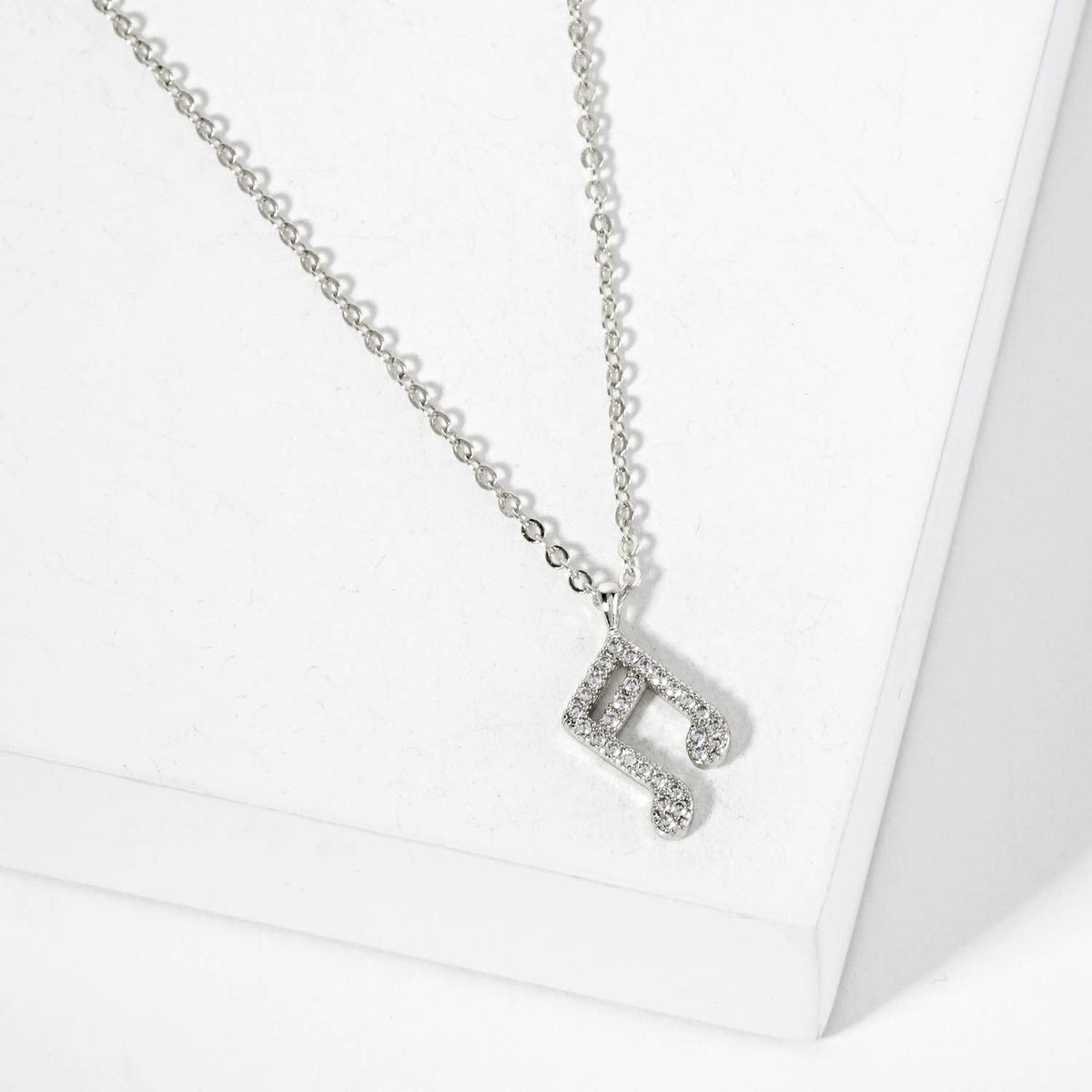 Musical-Note Pendant 18K-Gold-Dipped Necklace