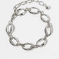 High-Shine Oval Link Statement Anklet