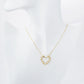 18K Gold Dipped 1 Inch Olive Leaf Heart Pendant Necklace