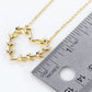 18K Gold Dipped 1 Inch Olive Leaf Heart Pendant Necklace