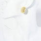 18K Gold Dipped 1 Inch Oval Button Stud Earrings