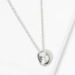 18K Gold Dipped 10mm Bezel Set CZ Oval Pendant Necklace