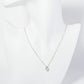 18K Gold Dipped 10mm Bezel Set CZ Teardrop Pendant Necklace