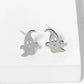 18K Gold Dipped 10mm Brass Ghost Sterling Silver Post Halloween Stud Earrings