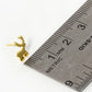 18K Gold Dipped 10mm Brass Rudolph Deer Sterling Silver Post Christmas Stud Earrings