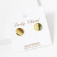 18K Gold Dipped 10mm Curved Brass Round Sterling Silver Post Stud Earrings