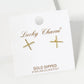 18K Gold Dipped 10mm Delicate Brass X Shape Sterling Silver Post Stud Earrings