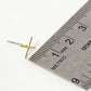 18K Gold Dipped 10mm Delicate Brass X Shape Sterling Silver Post Stud Earrings