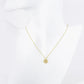 18K Gold Dipped 10mm Medallion Pave Set CZ Initial Pendant Necklace