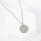 18K Gold Dipped 10mm Medallion Pave Set CZ Initial Pendant Necklace