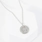 18K Gold Dipped 10mm Medallion Pave Set CZ Initial Pendant Necklace