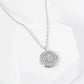 18K Gold Dipped 10mm Medallion Pave Set CZ Initial Pendant Necklace
