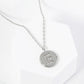 18K Gold Dipped 10mm Medallion Pave Set CZ Initial Pendant Necklace