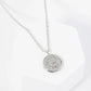 18K Gold Dipped 10mm Medallion Pave Set CZ Initial Pendant Necklace