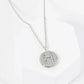 18K Gold Dipped 10mm Medallion Pave Set CZ Initial Pendant Necklace