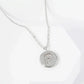 18K Gold Dipped 10mm Medallion Pave Set CZ Initial Pendant Necklace