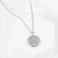 18K Gold Dipped 10mm Medallion Pave Set CZ Initial Pendant Necklace