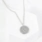 18K Gold Dipped 10mm Medallion Pave Set CZ Initial Pendant Necklace