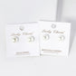 18K Gold Dipped 10mm Pearl Button Stud Earrings
