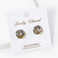 18K Gold Dipped 11mm Brass Love Knot Stud Earrings