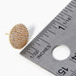 18K Gold Dipped 11mm CZ Pave Round Statement Post Stud Earrings