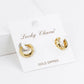 18K Gold Dipped 11mm Chain Huggie Hoop Earrings