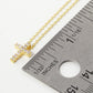 18K Gold Dipped 11mm Pave Cubic Zirconia Cross Pendant Necklace