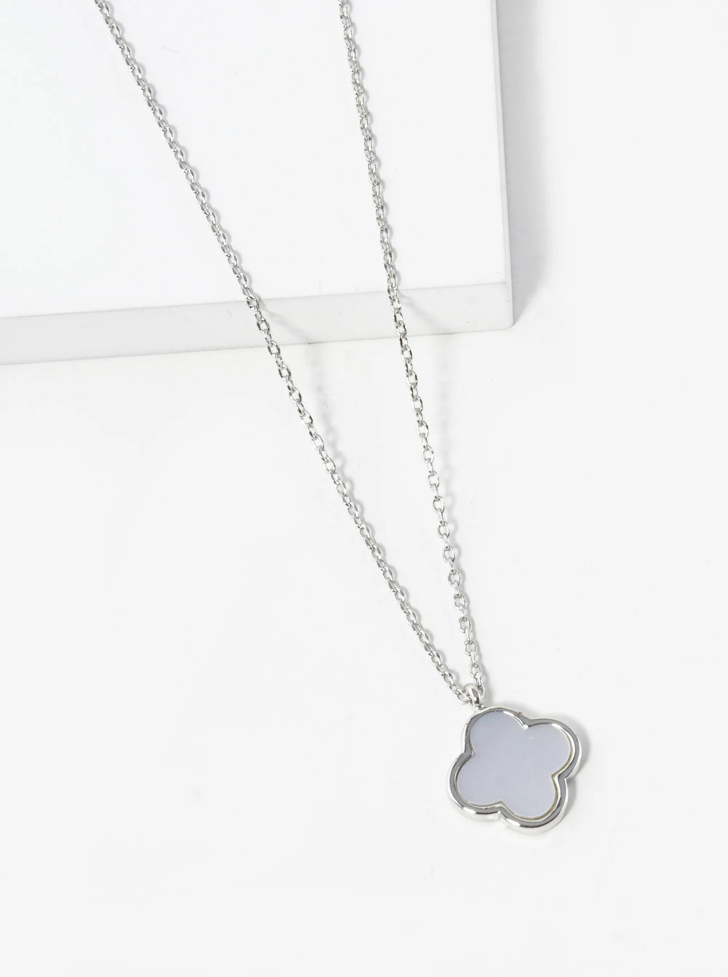 18K Gold Dipped 11mm Quatrefoil Pendant Necklace