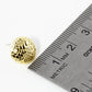 18K Gold Dipped 12mm Animal Pattern Textured Button Stud Earrings