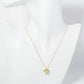 18K Gold Dipped 12mm Bezel Set CZ Star Pendant Necklace