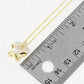 18K Gold Dipped 12mm Bezel Set CZ Star Pendant Necklace