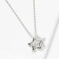 18K Gold Dipped 12mm Bezel Set CZ Star Pendant Necklace